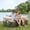 Creamy Green for 2, variant on ABORON Inflatable Air Couch with Built-in Pump, Blow up Sofa for Camping and Outdoor Activities, Heavy Duty Camping Couch, Portable Air Sofa for 2