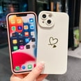 thumbnail image 6 of Compatible with iPhone 13 Case 6.1", Slim Soft Silicone Cute Plated Heart Pattern Full Camera Protection Shockproof Phone Case for Women Girls (White), 6 of 12