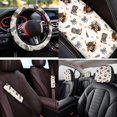 thumbnail image 5 of KUIFORTI Cow Bow Car Seat Full Set Breathable 14 Pieces Front Rear Seat Covers with Seat Belt Pads Suitable for Cars, SUV and Trucks Durable Elastic Fabrics Washable Non Slip, 5 of 7