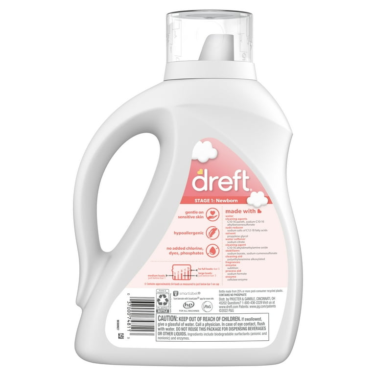 Stain Remover for Baby Clothes by Dreft, 24oz Pack of 2 Laundry