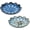 2 Colors-Blue Lotus Flower, variant on Conch Shape Ceramic Jewelry Tray, Aqua Shell Trinket Dish Ceramic Ring Earring Holder Ocean-themed Decorative Trinket Plate for Rings Earrings Necklaces Bracelet Jewelry Watch Keys