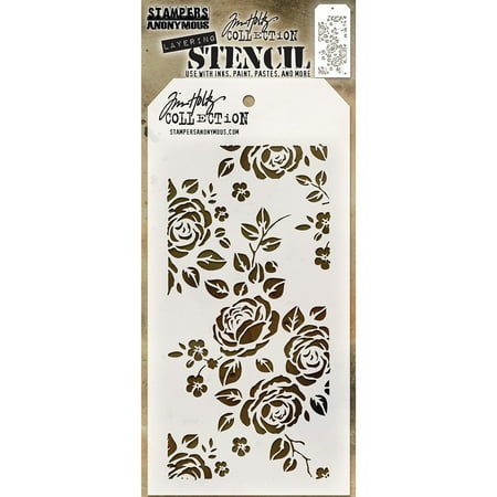 UPC: 0653341455413 | Tim Holtz Layered Stencil 4.125 X8.5 -Roses