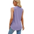 thumbnail image 5 of Summer Women Tank Tops Casual Sleeveless V Neck Vest T-Shirs Out Loose Comfy Tunic Blouses, 5 of 5