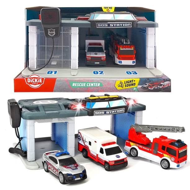 Dickie Toys Rescue Station - Play Vehicles for Preschools