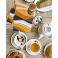 thumbnail image 4 of Orange Gray Ombre Kitchen Dish Towels for Drying Dishes Set of 4, Modern Geometric Moire Abstract Art Waffle Weave Microfiber Hand Tea Bathroom Towels Quick Dry & Absorbent Towel 15.7x23.6, 4 of 7