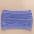 thumbnail image 3 of Minjewel Women Strapless Bandeau Bra Wirefree Removable Chest Pad Underwear, Blue 34(M), 3 of 6