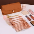 thumbnail image 5 of Deeceymbur Makeup Brush Holder Roll Bag Multiple Compartments Portable Foldable Travel Cosmetic Brush Toiletries Organizer, 5 of 6
