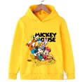 thumbnail image 3 of Sudadera con estampado de dibujos animados de Donald Duck Mickey, sudadera con capucha de moda para uso diario para niños, ropa deportiva para primavera y otoño para niños y niñas, abrigo tipo pulóver, 3 of 5