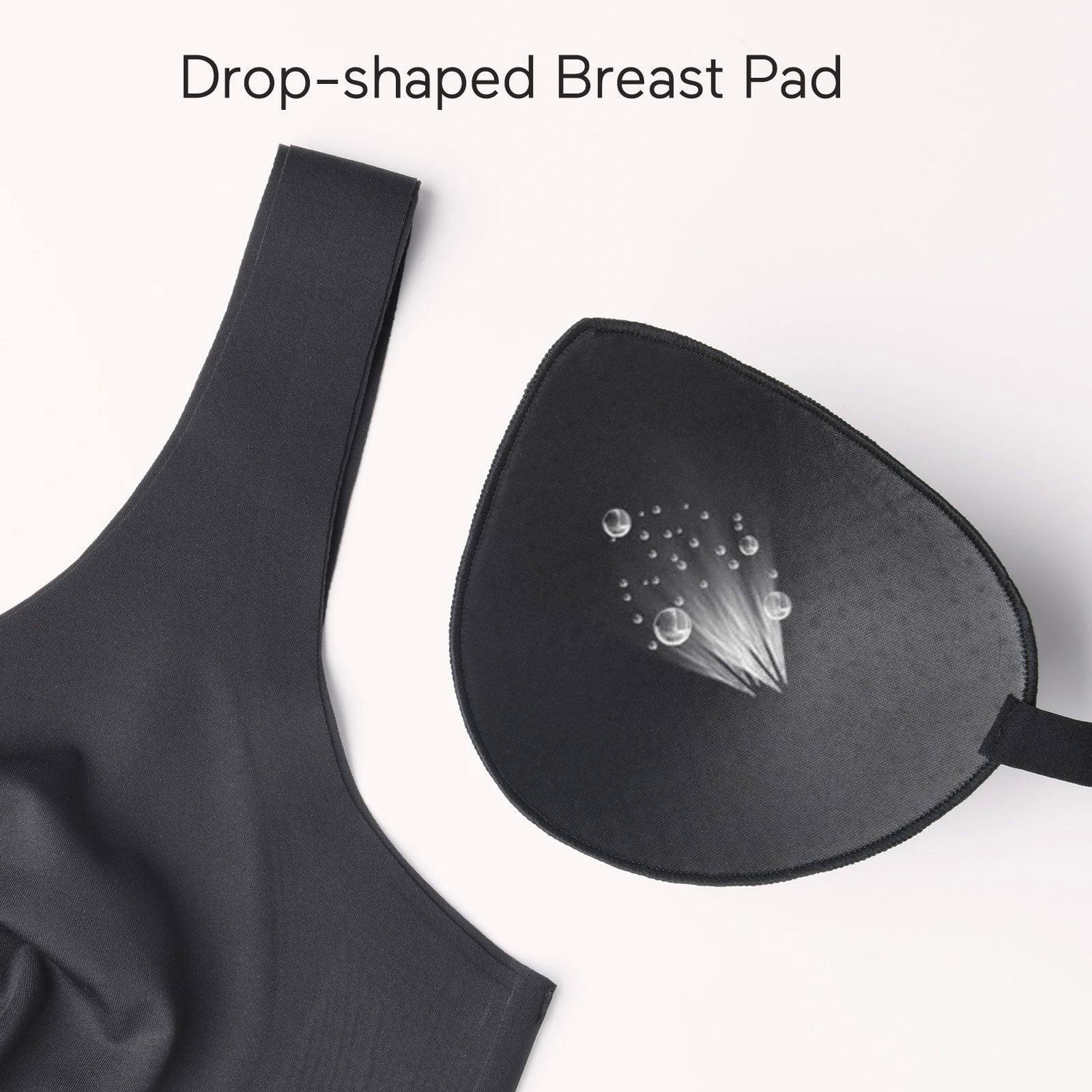 Momcozy Seamless Bras, Wireless Soft Daily Bra, Leisure Invisible Full-Coverage Bra, Black 3XL