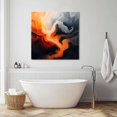 thumbnail image 6 of Wall Art Prints, Burnt Orange Black Abstract Art Framed Canvas Prints for Bedroom Living Room Bathroom Office, Modern Art White Gallery Wrap Wall Art Poster for Gifts Home Decor 12"x12", 6 of 9