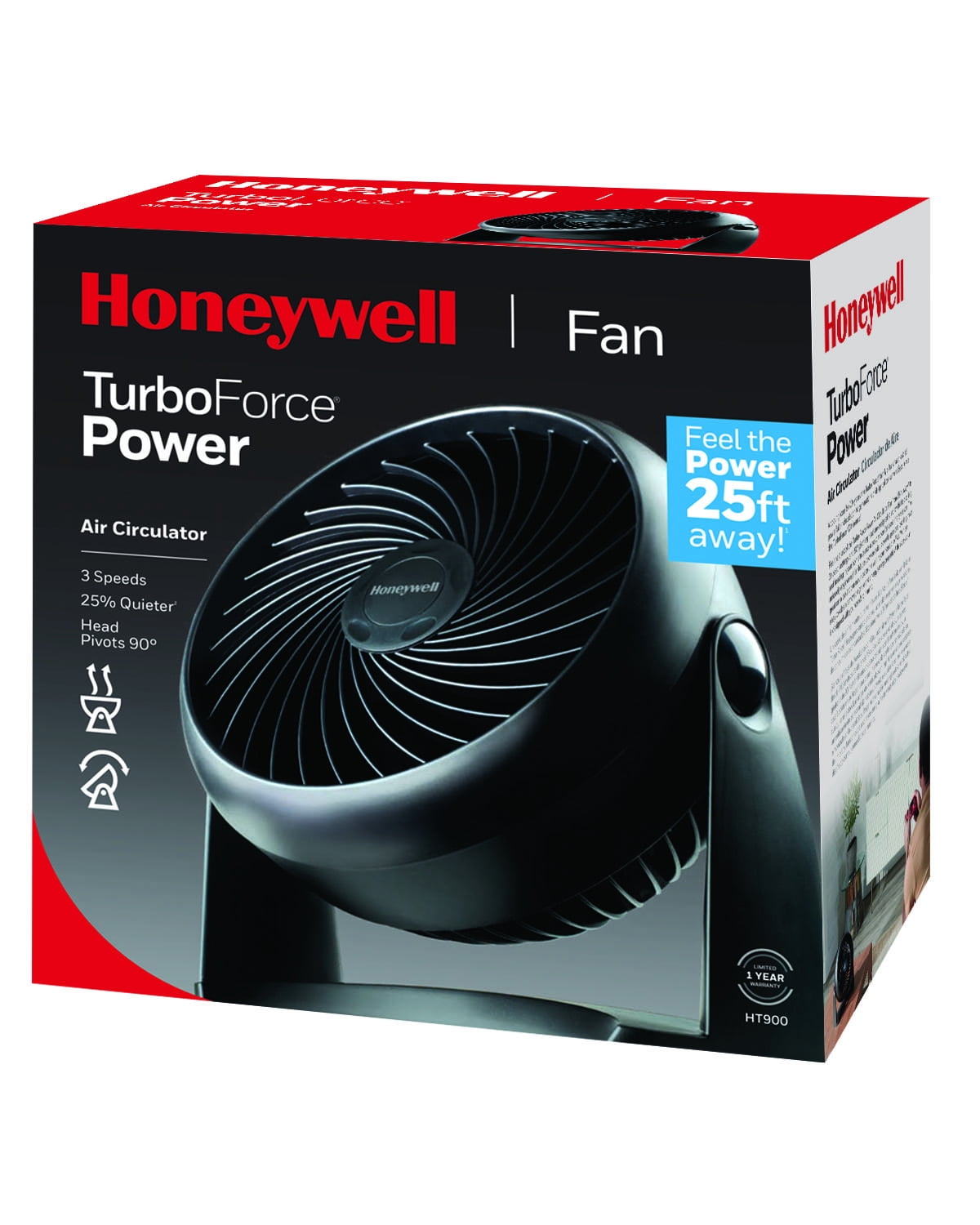 Honeywell Table Air Circulator Fan, HT-900, Black