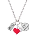 thumbnail image 1 of Delight Jewelry Silvertone Dance - Red Heart Nurse Strong Zoe Necklace, 1 of 4