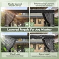 thumbnail image 6 of NETAJE 10'x12' Hardtop Louvered Pergola with Curtains and Netting, Outdoor Metal Pavilion with Adjustable Louvered Roof & Drainage System for Patio, Garden, Deck, Backyard, 6 of 7