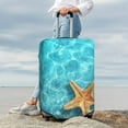 thumbnail image 7 of Yiaed Starfish And Seashell On The Beach 1 Print Travel Luggage Cover Suitcase Protector Covers Elastic Luggage Anti-scratch(No luggage included）-Small, 7 of 7