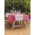 thumbnail image 2 of Outdoor Tablecloth with Umbrella Hole and Zipper, Pink Geometric Rectangle Table Cloth 60x102 Inch Waterproof Tablecloth, Watercolor Ombre Modern Abstract Art Picnic Table Cover for Patio Camping, 2 of 7