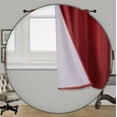 thumbnail image 2 of 2-Piece Adam Burgundy Blackout Lined Grommet Window Curtain Set, Two (2) Printed Thermal Panels 37" Wide x 84" Length (Each), 2 of 2