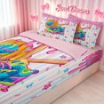 thumbnail image 3 of meiyoeat Pink Ice Cream Baseball Zipper Twin Comforter Sets with Fitted Sheet and 2 Pillowcases for Girls, Drip Sport Sneaker Bat Zipper Bedding Set, Pink Reversible, 4 Pieces, 3 of 7