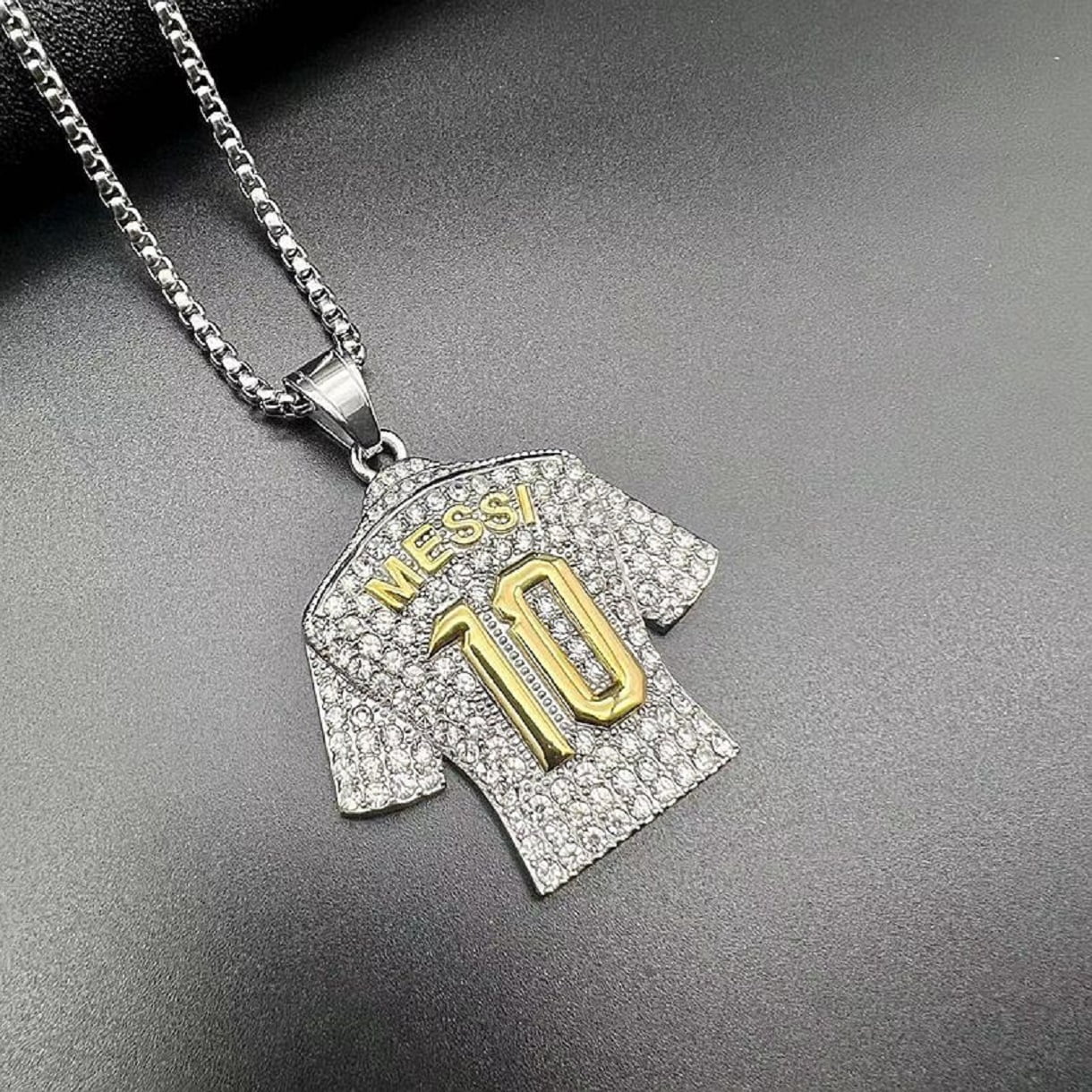 MayiaHey Soccer Jersey 10 Pendant, Number 10 Soccer Jersey Necklace for Men, No. 10 Football Necklace Iced Out Sports Charm Jewelry, Rock Number 10 Soccer Players  Necklace