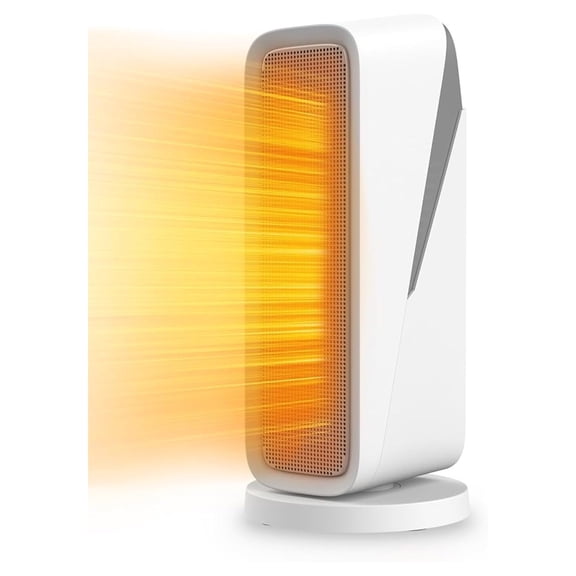 Space Heater 1500W, Ceramic Electric Heater with Oscillating, Child Lock & Safety Protection, Portable Heater for Home Office Fast Heating