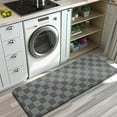 thumbnail image 3 of Dark Gray and Light Gray Checkered Pattern Kitchen Rug Mat,Kitchen Runner Rugs Non Skid Washable,Decorative Kitchen Floor Mats for Kitchen,Sink,Laundry,17"x47.2", 3 of 7