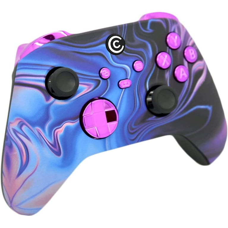 Blue and purple xbox one controller deals