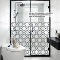 thumbnail image 4 of DKTIE 17.7" x 78.7" Botanical Lattice Window Film, Static Cling Privacy Cover, Anti-UV & Heat Blocking for Bathroom Bedroom, 4 of 8