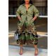 thumbnail image 5 of Pantalones De Pierna Ancha Mujer Cargo Camuflaje Harem Capri Pantalones De Mezclilla Fatiga Del Ejército Pantalones Vaqueros Holgados De Talla Grande, 5 of 8