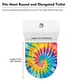thumbnail image 5 of KUIFORTI Bathroom Toilet Lid Covers Tie Dye Print Toilet Seat Covers Washable Toilet Covers Accessories Fits Most Lids for Home Decor, 5 of 6