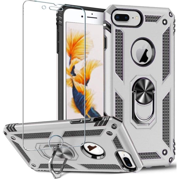 Folmeikat Compatible with iPhone 8 Plus, iPhone 7 Plus,iPhone 6s Plus/ 6 Plus Phone Case,Screen Protector 360 Degree