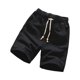 thumbnail image 1 of Mens Pantalones Cortos Atléticos de Verano de Ocio Mezcla de Lino de Algodón, Elástico Bolsillo de Cordón de Cintura para Correr, Yoga Y Relajarse, 1 of 3