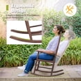 thumbnail image 5 of Devoko Patio Acacia Wood Ergonomic Single Rocking Chair for All-Weather Use, Brown, 5 of 7