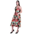 thumbnail image 2 of Moomaya Printed Cotton Casual Spaghetti Strap Dress Flared Maxi Summer Dresses For Women, 2 of 7