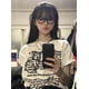 thumbnail image 2 of Camiseta con estampado de letras coreanas y japonesas para mujer, remera holgada informal de algodón, playera blanca de gran tamaño con estampado Harajuku, 2 of 3