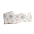 thumbnail image 2 of yuksok Christmas Ribbon Decorative with Wire for Wedding Home Decoration Bow Making Snowflake, 2 of 9