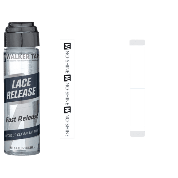 Walker Kit: Ultra Hold Tape Strips (1in x 3in Contour) and Lace Release 1.4 fl oz