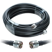 Lysignal 75-7 Low Loss Coaxial Cable N Male to N Male Connectors for Cell Phone Mobile Signal Repeater Booster
