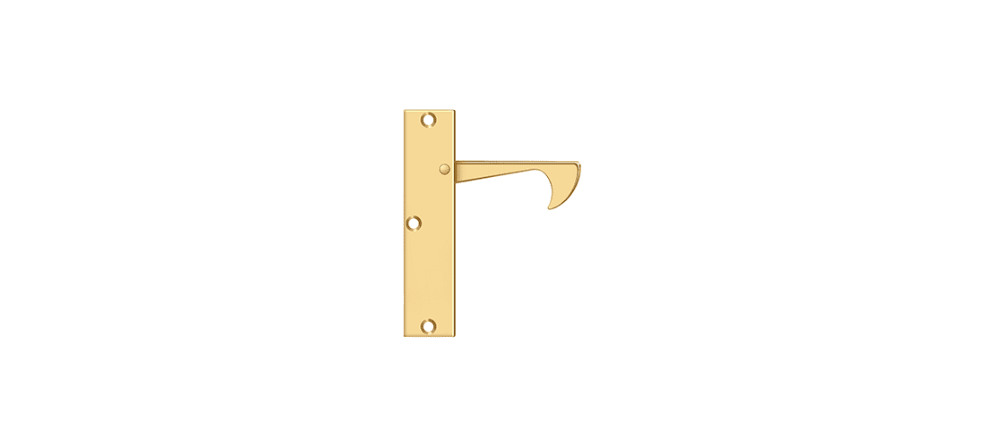 Deltana EPT425CR003 Edge Pulls-Thin, 4-1/4" x 1" in PVD Polished Brass
