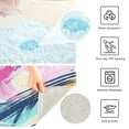 thumbnail image 6 of 2 Piece Soft Bathroom Rug Set Pink and Blue Abstract Bath Mat and U-Shaped Toilet Contour Rug (16"x24"+20"x24"), 6 of 9