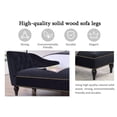 thumbnail image 3 of 57.5*26.5"  Chaise Lounge Indoor with Storage, Nailhead-Trimmed Tufted Lounge Chair, Velvet Vintage Upholstered Chaise Sleeper Lounges Couch Sofa for Living Room, Bedroom and Office,Black,Left Armrest, 3 of 9
