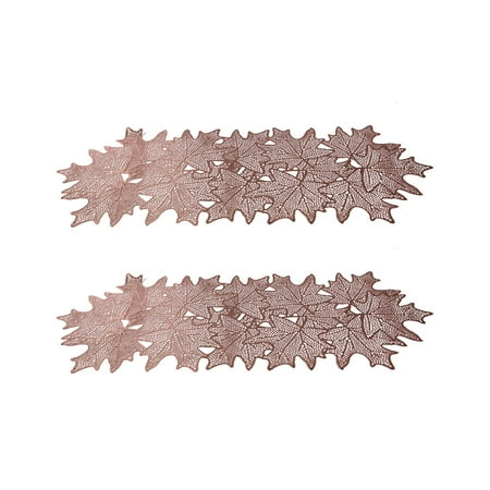 

2pcs Place Mat PVC Table Mat Heat-Insulation Desk Mat Hollowed Leaves Desktop Mat Elegant Meal Mat for Dining Table Home Restaurant Kitchen Wedding Party Decoration