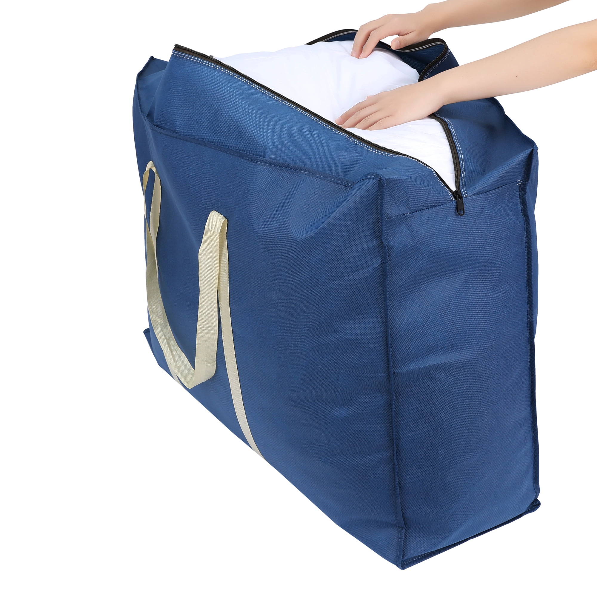 Unique Bargains 1 Pack Clothes Storage Bags Moving Bags Navy Blue 31*22*10in