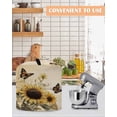 thumbnail image 4 of Sunflower Stand Mixer Dust Cover with Storage Pocket & Handles, Retro Butterfly Spring Floral Botanical Fits All Tilt Head & Bowl Lift Kitchen Appliance Cover Organizer Bag Accessories, 4.5-5 Quart, 4 of 6