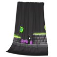 thumbnail image 7 of Lsque Geometry Dash Pattern Fuzzy Fleece Throw Blanket Extra Large,Super Soft,Fluffy and Warm Blankets for Couch,Bed,All Season Use (60"x50"), 7 of 7