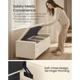 thumbnail image 7 of SONGMICS Storage Ottoman, Storage Chest Bench with Legs, End of Bed Bench with Safety Hinges, Pull Tab, Linen-Look Fabric, Summer Sand, 7 of 7