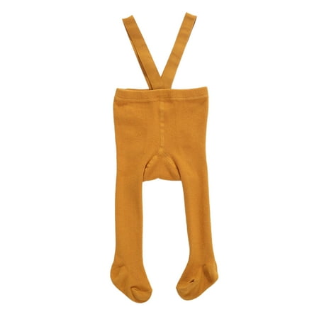 

ZIYIXIN Toddler Baby Tights Pantyhose High Waist Basic Plain Rib Knitted Footed Leggings Tights