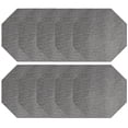 thumbnail image 1 of Furnish My Place Abstract Contemporary Stripes Modern Plush Two Tone High Low Pattern Rug, Abstract Area Rug, Pet-Friendly Carpet, Made in USA - Easy Fit Light Grey, 3' Octagon - Set of 3, 1 of 5