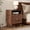 Walnut, variant on Night Stand with Charging Station, Fluted Bedside Table Furniture,19.7'' W X 15'' D
