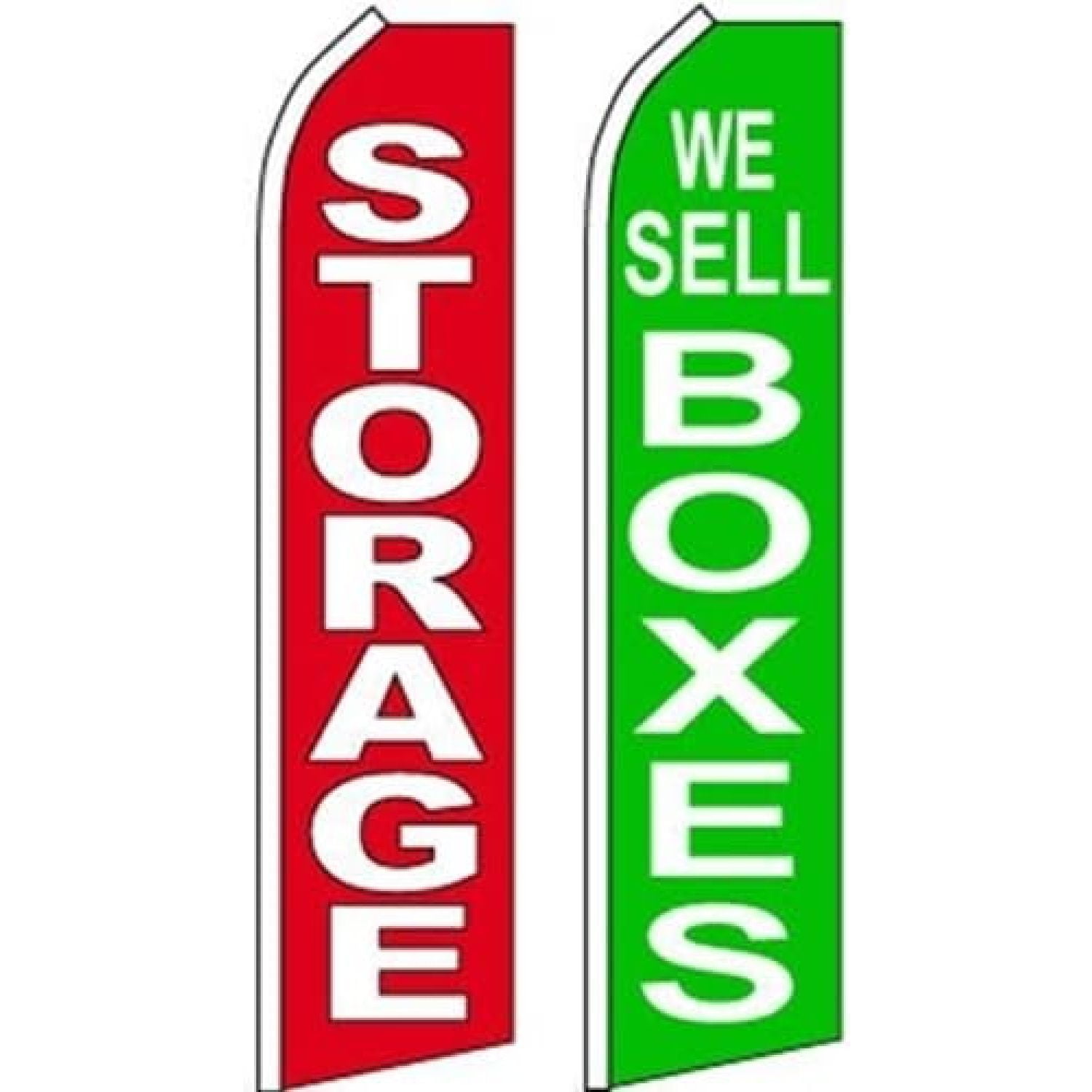 Storage Banner Swooper Feather Flags 2 PackStorageWe Sell Boxes
