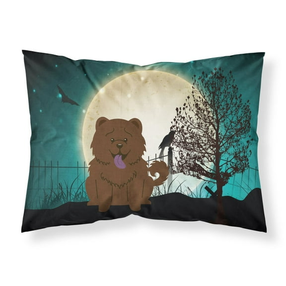 Halloween Scary Chow Chow Chocolate Fabric Standard Pillowcase