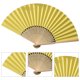 thumbnail image 4 of Abanico Mano Plegable Bolsillo Papel Bambú DIY para Fiesta Bodas() Amarillo, 4 of 5